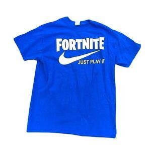 FORTNITE Graphic T Shirt Medium Blue